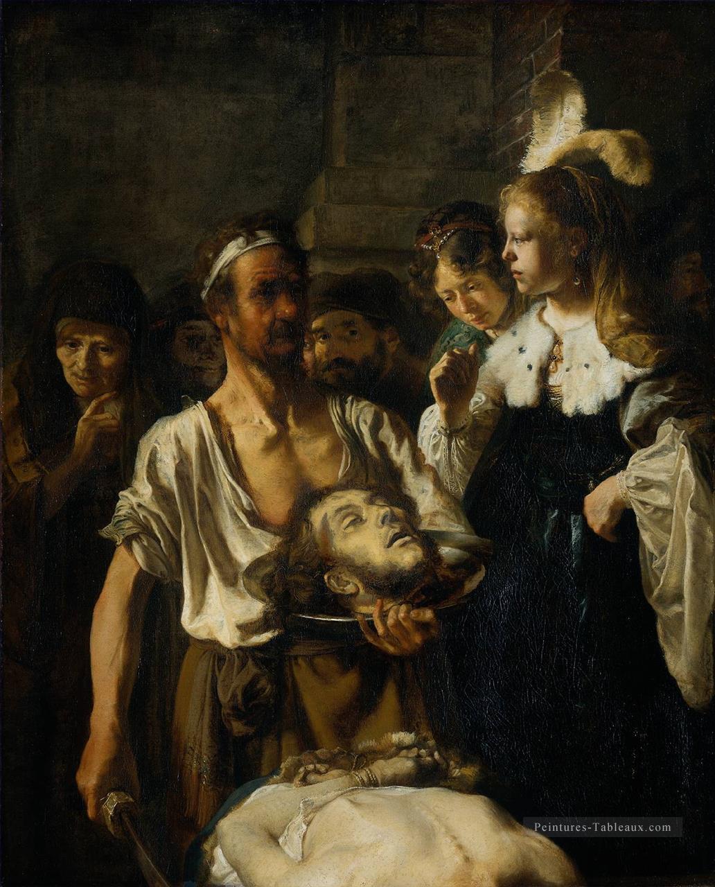 la décapitation de John le baptiste Rembrandt Peintures à l'huile